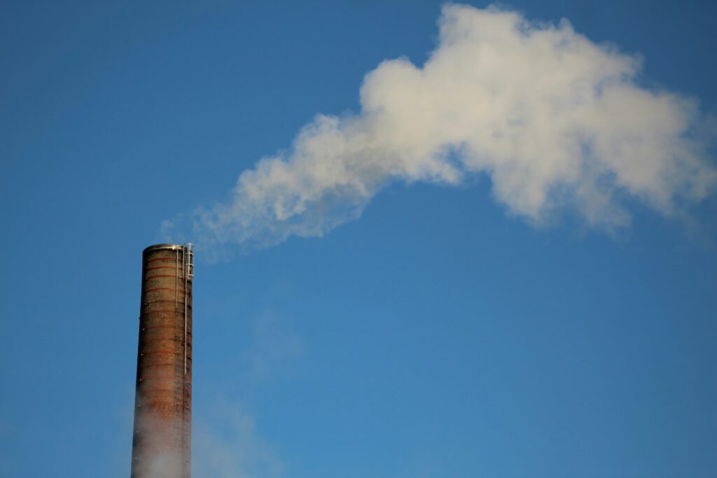 Industrial emissions from chimney