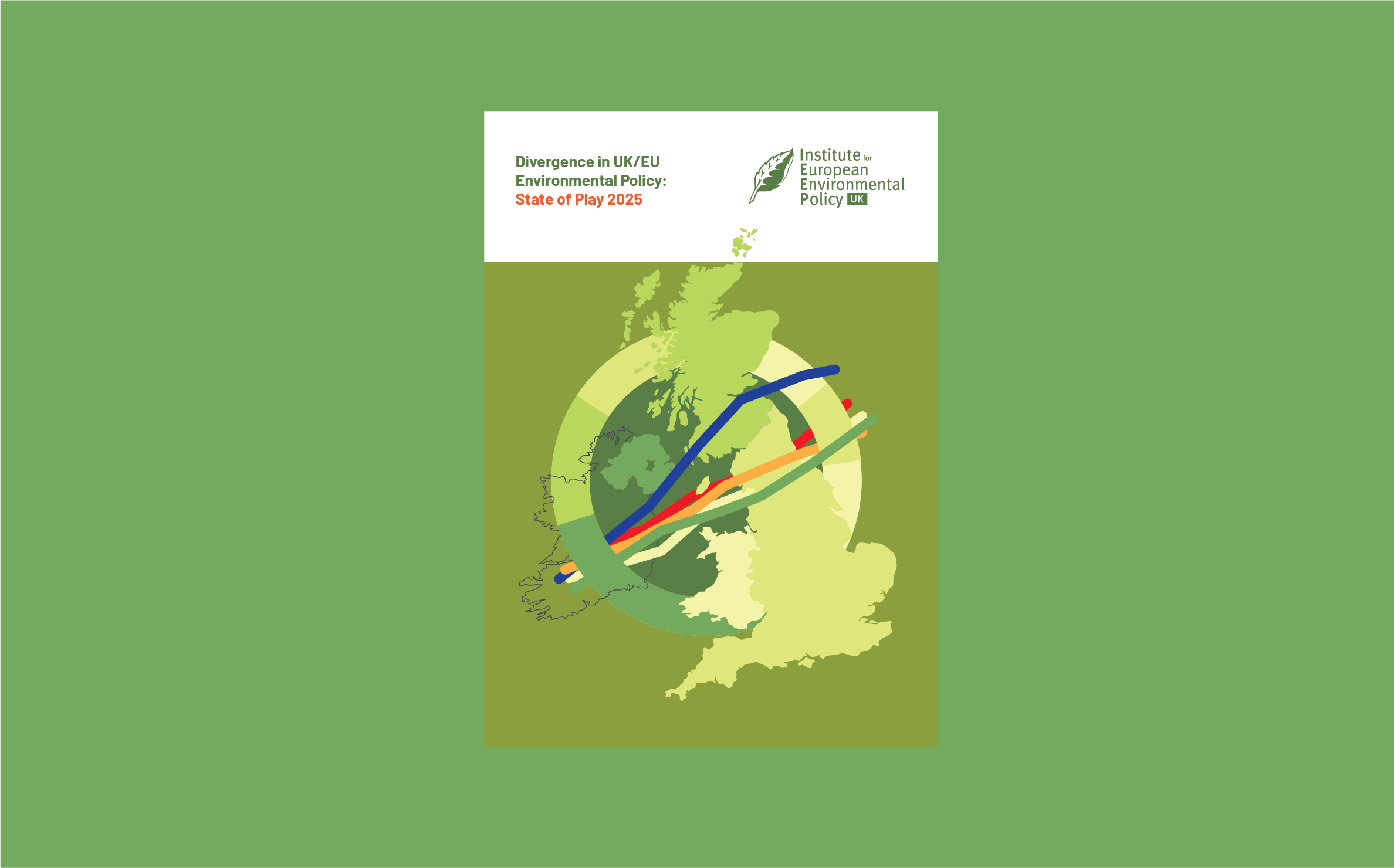 IEEP UK - Divergence in UK/EU Environmental Policy: State of Play 2025 report cover